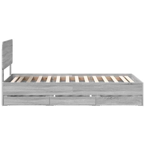 Struttura del letto con cassetto Grigio Sonoma 90 x 200 cm - Foto 9