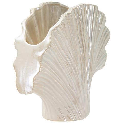 Vaso Perly A Conchiglia In Ceramica Perlata - Foto 2