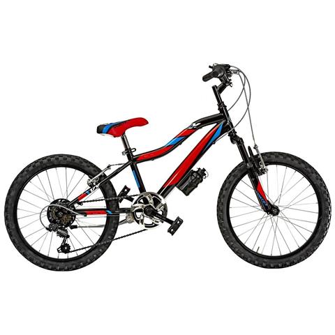 Bici Misura 20 Bambino Mountain Bike Bicicletta Mtb Bimbo Vortex 6v Vx20sf Con Cambio E Forcella Ammortizzata - 28 Nero Rosso Blu - Foto 1