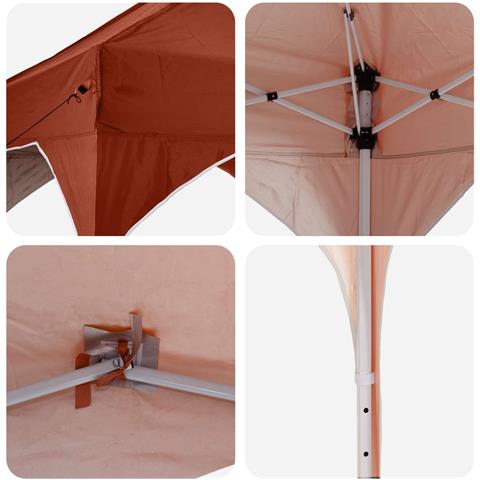Tenda per feste a pop-up 575 x 288 x 245 cm Terracotta - Foto 9