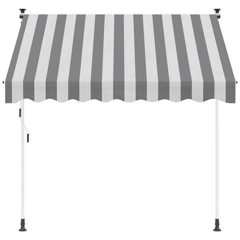 Tenda retrattile manuale Antracite e Bianco 200 cm - Foto 2