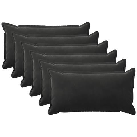 Cuscino con cuscino HOUTEN 6 pz Nero Velluto - Foto 1