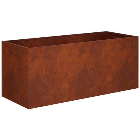 Vaso da giardino Ruggine 80 x 40 x 40 cm Acciaio Corten - Foto 1
