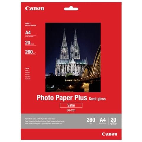 Carta Fotografica SG-201 A4 Semilucida Satinata 20 Fogli 260 g / m2 - Foto 2