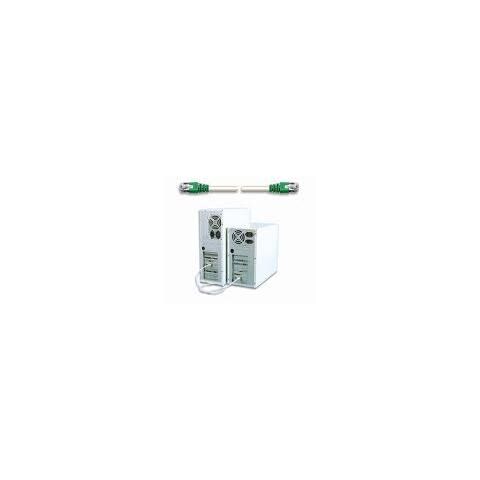 ICOC CRU5-030 - Cavo di rete Patch Cross in CCA Cat. 5e Verde / Grigio UTP 3 mt - Foto 2