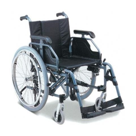 Carrozzina King Alluminio - Seduta 46 Cm - Tessuto Nero - Foto 3