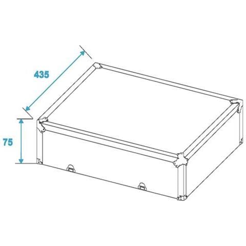 Flight Case Valigia Custodia Per Giradischi Piatto Technics 515 X 435 X 210 Mm - Foto 4