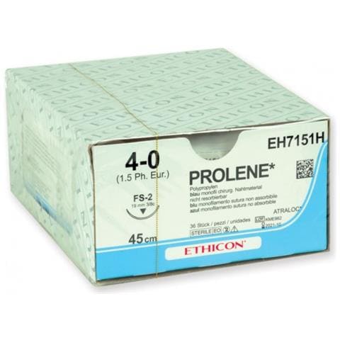 SUTURA MONOFILAMENTO ETHICON PROLENE - 4/0 ago 19 mm - 75 cm - Foto 3