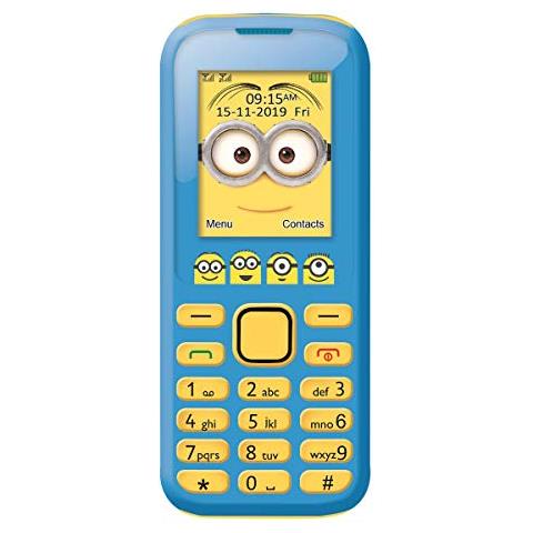 Gsm20des - Telefono Cellulare Cattivissimo Me Serventi Design, Dual Sim, Schermo Tft, 16gb, Funzioni Tradizionali, Contenuti Personalizzati, Blu / Giallo - Foto 1