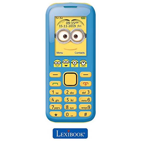 Gsm20des - Telefono Cellulare Cattivissimo Me Serventi Design, Dual Sim, Schermo Tft, 16gb, Funzioni Tradizionali, Contenuti Personalizzati, Blu / Giallo - Foto 3