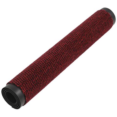 Tappeti Antipolvere 2 Pz Rettangolari Trapuntati 40x60 Cm Rossi - Foto 2