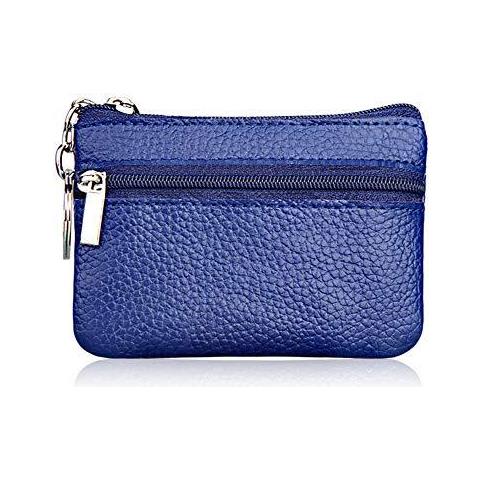 Mini Portamonete Borse Del Raccoglitore Del Supporto Di Pelle Per La Vendita Donna Uomo Bambini Zipper Pouch Con Portachiavi - Blu - Foto 1