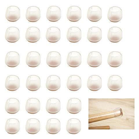 Chair Silicone Leg Cappellini Tavolo Mobili Piedi Pad Copre Wood Floor Sicurezze Anti Scivolamento Impedica Le Graffiature Per La Sedia Piedi Scrivania Trasparente Calibro 32 X Tondo (12-16mm) - Foto 1