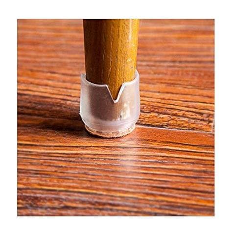 Chair Silicone Leg Cappellini Tavolo Mobili Piedi Pad Copre Wood Floor Sicurezze Anti Scivolamento Impedica Le Graffiature Per La Sedia Piedi Scrivania Trasparente Calibro 32 X Tondo (12-16mm) - Foto 4
