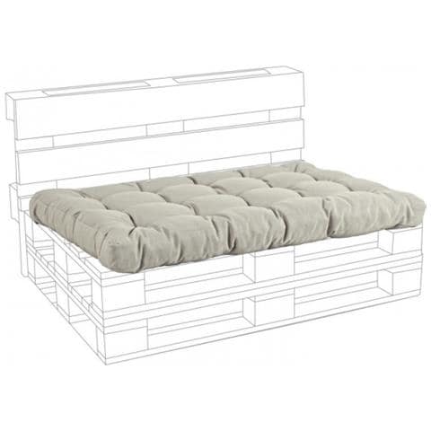 Cuscino In Tessuto Beige Seduta Pallet Poly - Foto 1