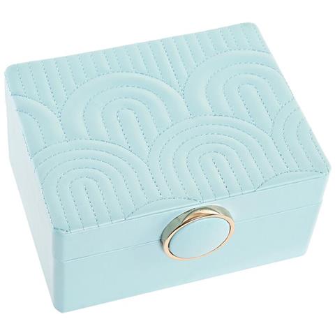 Scatola-portagioie 23 X 17 X 10 Cm Verde Poliuretano Legno Mdf - Foto 2