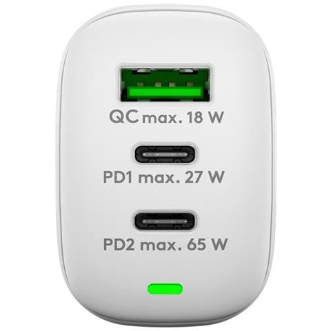 65408 Caricabatterie per dispositivi mobili Cuffie, Computer portatile, Smartphone, Tablet Bianco AC Ricarica rapida Interno - Foto 2