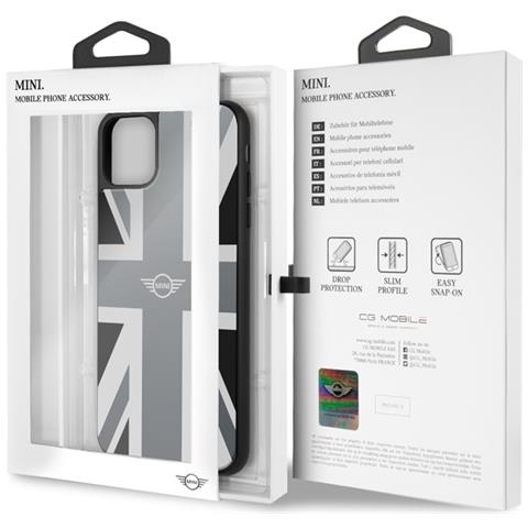 Cover Per Iphone 11 Pro Max In Tpu Stampa Union Jack, Bianco / Nero - Foto 3