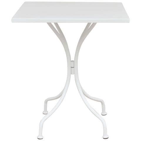 Tavolo Quadrato 60x60 Cm Da Esterno Giardino Con Struttura E Piano In Acciaio Britain - Foto 1