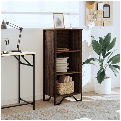 Libreria Rovere Marrone 50x31x106 Cm In Legno Multistrato - Foto 3