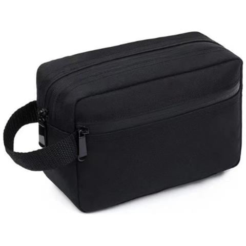 Borsa Da Toilette Impermeabile In Tessuto Oxford Per Uomo Blu Navy Black - Foto 1