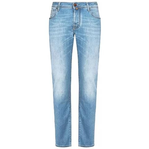 Jeans E Pantaloni In Cotone Azzurro - W36 - Foto 1