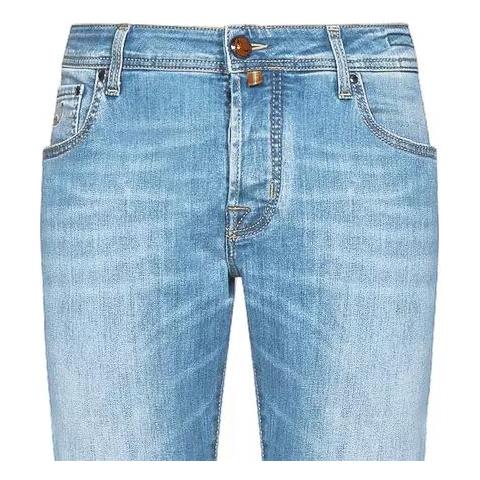 Jeans E Pantaloni In Cotone Azzurro - W36 - Foto 3