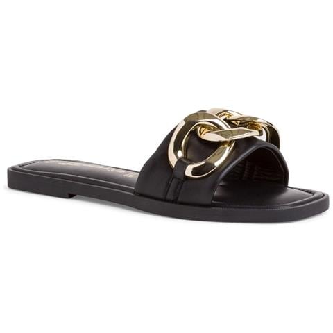 Black Casual Open Slippers Ciabatte Pelle Scarpe Donna Nero Eu 37, 1-27119-28 048 - Foto 2