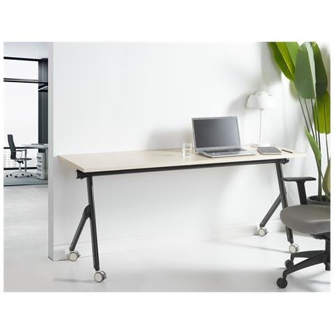 Scrivania Pieghevole Bendi Marrone Chiaro 180 Cm 60 Cm Con Ruote - Foto 1
