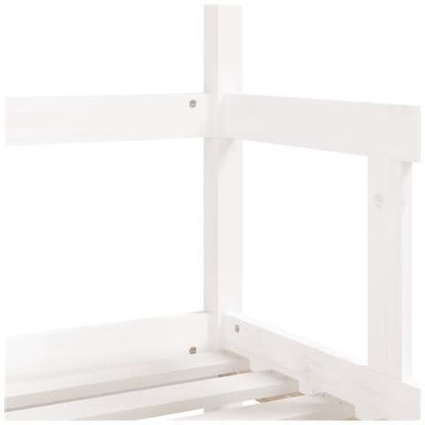 Giroletto per Bambini Bianco 70x140cm in Legno Massello di Pino - Foto 9