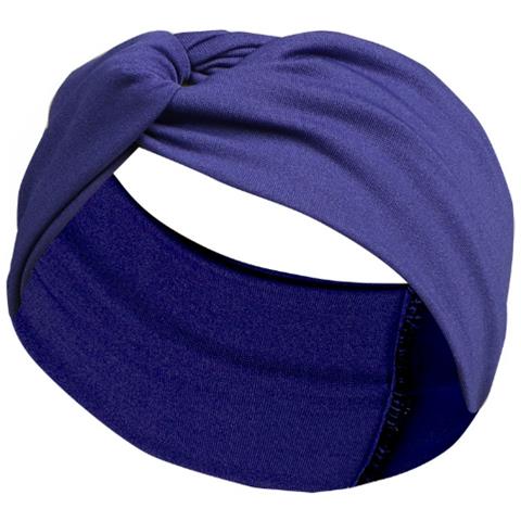 Morbida Ed Elegante: Fascia Per Capelli Incrociata A Tinta Unita Navyblue - Foto 1
