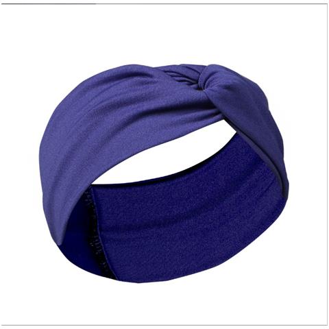 Morbida Ed Elegante: Fascia Per Capelli Incrociata A Tinta Unita Navyblue - Foto 2