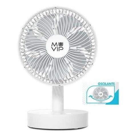 Ventilatore Oscillante Portatile Da Tavolo Muvip 12w Diametro 19cm - 4 Velocitãƒâ  - Oscillazione Fino A 70ã‚âº - Angolo - Foto 1