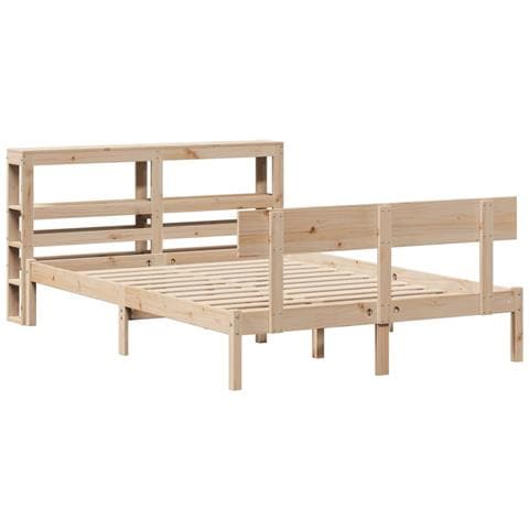 Letto Senza Materasso 120x190 Cm In Legno Massello Di Pino - Foto 3