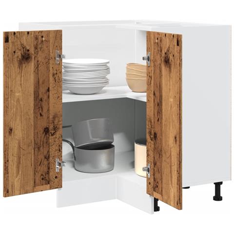 Armadietto Cucina “Lyon” Legno Antico 75,5x75,5x81,5 cm - Foto 2