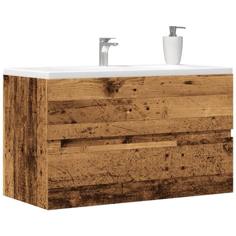 Mobile Lavabo Legno Antico 90x38,5x45 Cm In Truciolato - Foto 1