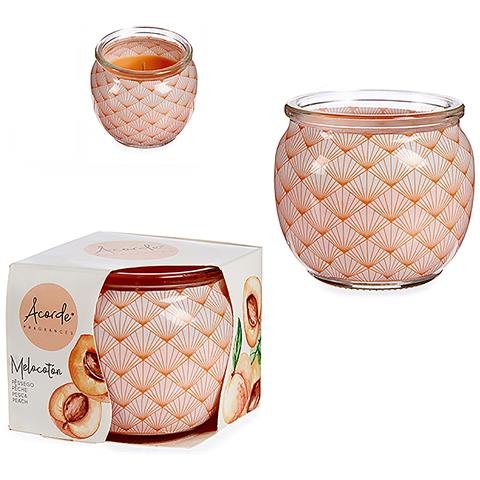 Candela Profumata In Barattolo Di Vetro Aroma Pesca. - Foto 1