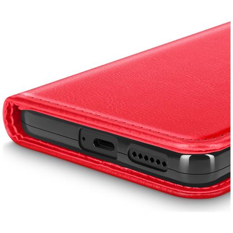 Custodia A Portafoglio Con Cordino Per Xiaomi Redmi Note 14 4g, Rosso - Foto 5