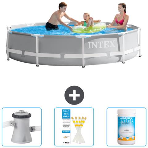 Piscina Fuori Terra - In Giro - 305x305x76 Cm - Grigio - Include Accessori Coordinati Cb73 - Foto 1