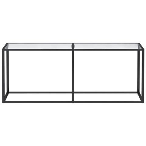Tavolo Consolle Trasparente 200x35x75,5 Cm In Vetro Temperato - Foto 2