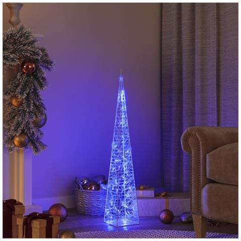 Lusso Casadino -  Cono Di Luce Led Decorativo Acrilico Blu 90 Cm - Foto 8