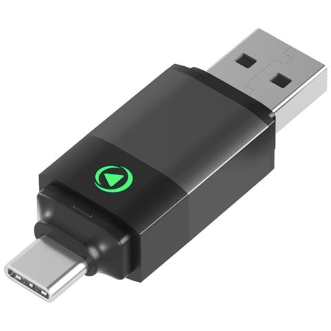 Adattatore Wireless 2-in-1 Da Usb-a / Usb-c A Carplay / Android Auto, Nero / Argento - Foto 1