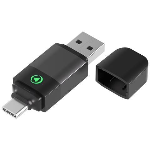 Adattatore Wireless 2-in-1 Da Usb-a / Usb-c A Carplay / Android Auto, Nero / Argento - Foto 2