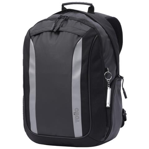 MA04BIK001-22100-N01 zaino Zaino casual Nero, Grigio Tela, Tessuto - Foto 1