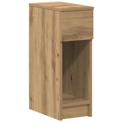 Comodino con Cassetto Rovere Artigianale 20x36x60 cm - Foto 1