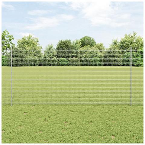 Recinzione metallica saldata con 22 U posts argento 1.2x25 m in acciaio - Foto 2