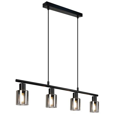 Lampada A Sospensione Per Sala Da Pranzo, 4 Fiamme, In Vetro Vintage, Attacco E14, Per Soggiorno, Cucina - Foto 1