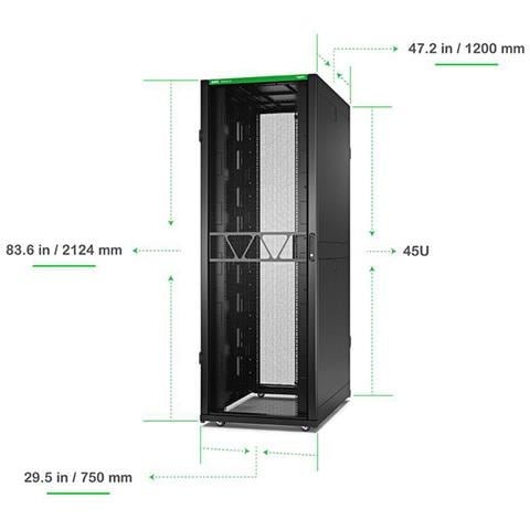 AR3355B2 rack 45U Rack indipendenti Nero - Foto 2