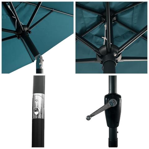 Ombrello Rotondo Diritto Hapuna Diametro 2,70m Blu - Foto 10