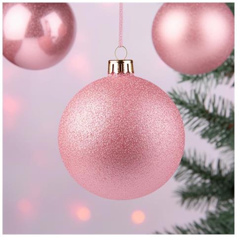 Palline Di Natale Infrangibili Per Le Feste 6 Cm Rosa 36 Pezzi - Foto 8
